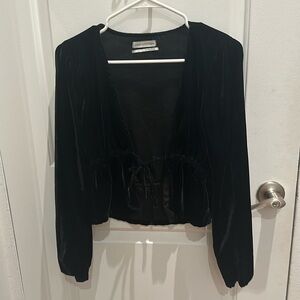 Black Long Sleeve with tie in front
